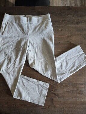 💐2/$25 LOFT Marisa Women's Houndstooth Dress Pants in Light Gray, Size 6